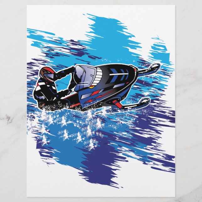 Papier Motoneige graphique (Devant)