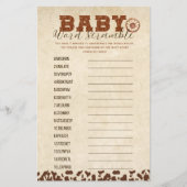 Papier Mots Baby showers de Little Western Cowboy (Devant)