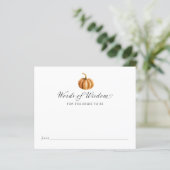 Papier Mots citrouilles de sagesse pour que la mariée soi (Debout devant)