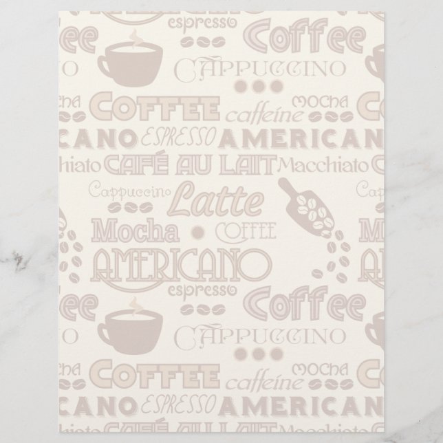 Papier Mots de café (Devant)