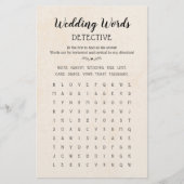 Papier Mots mariages Recherche Table Jeu Calligraphie Rus (Devant)