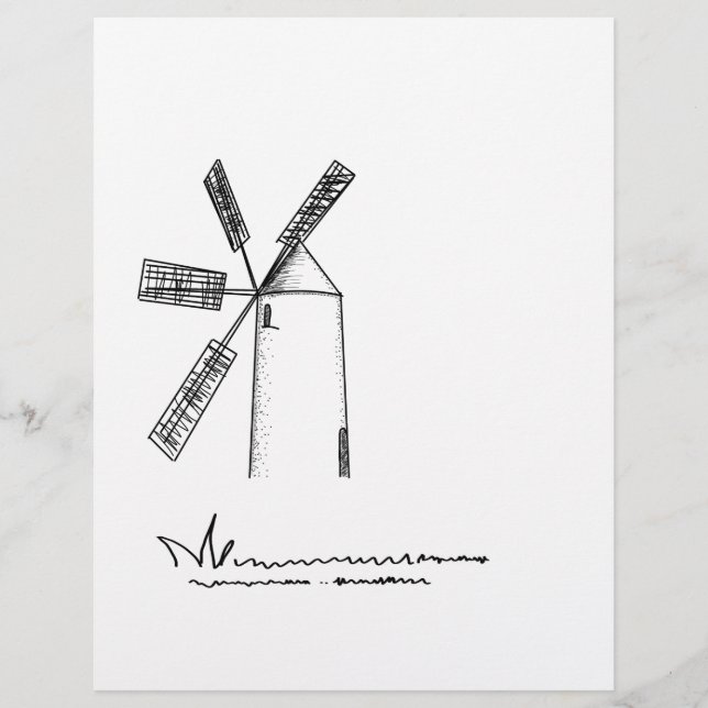 Papier moulin sur arrière - plan blanc (Devant)