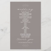 Papier Mountain Line Art Amethyst Wedding Program (Dos)