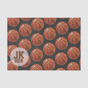 Papier Mousseline 03of12 Basketball Motif Tissue Paper