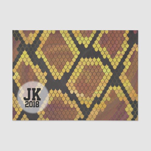 Papier Mousseline 03of12 Motif de serpent papier (Recto)