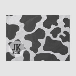 Papier Mousseline 03of12 Papier de tissus Motif de vache