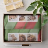 Papier Mousseline 10 Photo Collage - Joyeux Noël Retro Stripes (Cadeau)