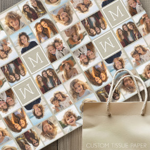 Papier Mousseline 11 Collage de photos - Grille minimale avec texte