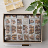 Papier Mousseline 11 Photo Instagram Collage personnalisé Monogramme (Cadeau)