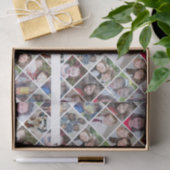 Papier Mousseline 12 Collage photo dans un texte personnalisé Motif  (Cadeau)