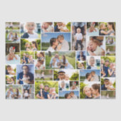 Papier Mousseline 12 Family Photos Repeated in a Collage (Recto)