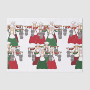 Papier Mousseline 12 jours d'Un-Traite de domestiques de Noël 8