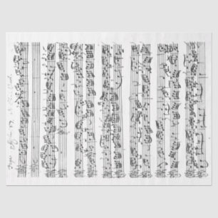 Papier Mousseline 1700 Composition de la fugue musicale manuscrite a