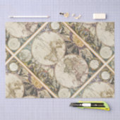 Papier Mousseline 1702 Une nouvelle carte du monde (Artisanat)