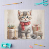 Papier Mousseline 18# Papier Tissu Noël Kitty (Artisanat)