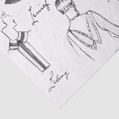 Papier Mousseline 1925 French Fashions Tissue Paper c. 2 (Détail)