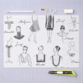 Papier Mousseline 1925 French Fashions Tissue Paper c. 2 (Artisanat)