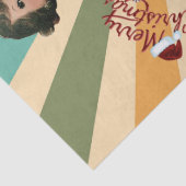 Papier Mousseline 1950 Femme de Noël avec Arrière - plan rétro (Détail)