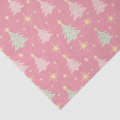 Papier Mousseline 1950 Retro rose et vert Tissu Papier de Noël (Détail)