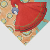 Papier Mousseline 1950s Style Femme de Noël avec présents (Détail)