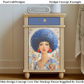 Papier Mousseline 1970 Inspiré Afro Hairstyle femme EC6L Découpage