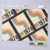 Papier Mousseline 1974 Poster vintage rétro 50e anniversaire (Artisanat)