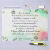 Papier Mousseline 1 Corinthiens 13: 4-7 (Artisanat)