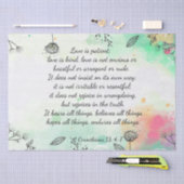 Papier Mousseline 1 Corinthiens 13: 4-7 (Artisanat)