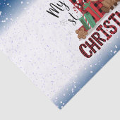 Papier Mousseline 1er Noël Santa Hat White Neige Bébé Reindeer (Détail)