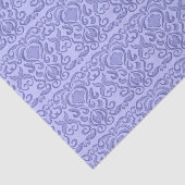 Papier Mousseline 2022 Périwinkle Blue Damask Old World (Détail)