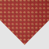 Papier Mousseline 2023 Rabbit Year Gold embossed effet Papier de tis (Détail)