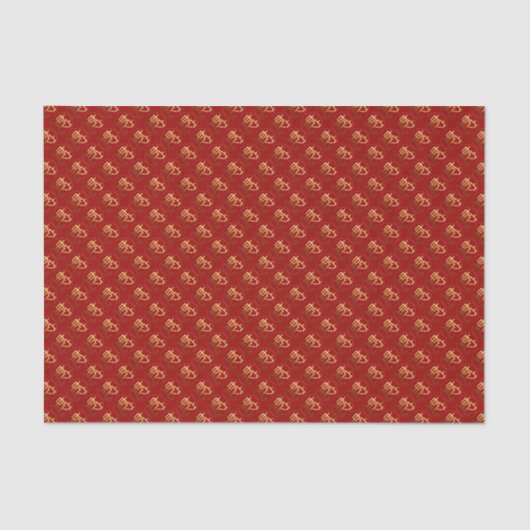 Papier Mousseline 2025 Snake Year Gold embossed effet Tissu papier (Recto)