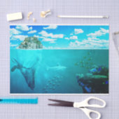 Papier Mousseline 23 sous-marins (Artisanat)