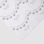 Papier Mousseline 25e anniversaire du Mariage Papier à coeur en arge (Détail)