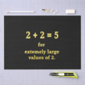 Papier Mousseline 2 + 2 = 5 Blague de maths drôle (Artisanat)
