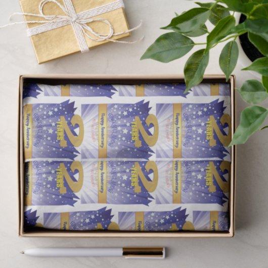 Papier Mousseline 2 Anniversaire Sober 2 ans Numéros Gras (Cadeau)