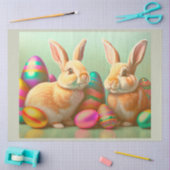 Papier Mousseline 2 Collecte De Lapin Et D'Oeufs De Pâques (Artisanat)