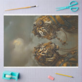 Papier Mousseline 2 Découpage des tigres mécaniques (Artisanat)