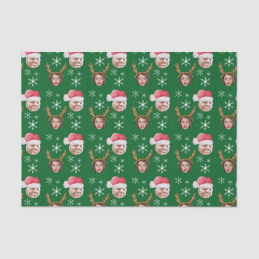 Papier Mousseline 2 Photo Collage Père Noël et Reindeer (Recto)