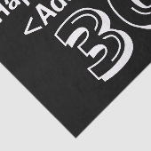 Papier Mousseline 30e anniversaire personnalisé papier de tissus à t (Détail)