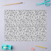 Papier Mousseline 30ème Motif noir/blanc d'anniversaire de collage (Artisanat)