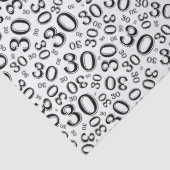 Papier Mousseline 30ème Motif noir/blanc d'anniversaire de collage (Détail)