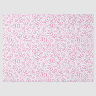 Papier Mousseline 30ème Motif rose de nombre de collage