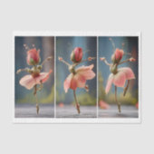 Papier Mousseline 3 Blush Rose Fairy Ballerinas DJ8L Découpage (Recto)