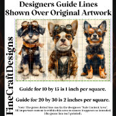 Papier Mousseline 3 Chiens Cute Steampunk Group 2 CB5 Decoupage
