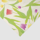 Papier Mousseline 3 couleurs Tulipes Illustration Motif transparent (Détail)