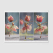 Papier Mousseline 3 Danseuses Chic Flower Shabby, DJ6L Rose Découpag (Recto)