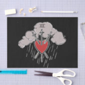 Papier Mousseline 3 d'épées Love Heart Tarot Illustration Trois (Artisanat)