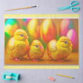 Papier Mousseline 3 Gold Little Easter Chicks Collection (Artisanat)