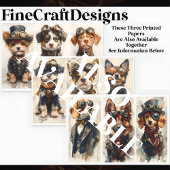 Papier Mousseline 3 Marionnettes Cute Steampunk, Groupe 1 CB4 Découp